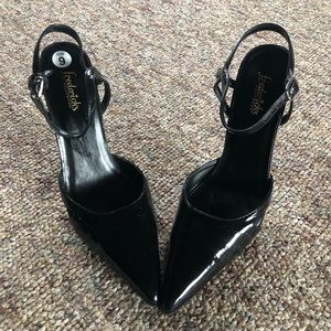 Fredericks of Hollywood shiny black heels
